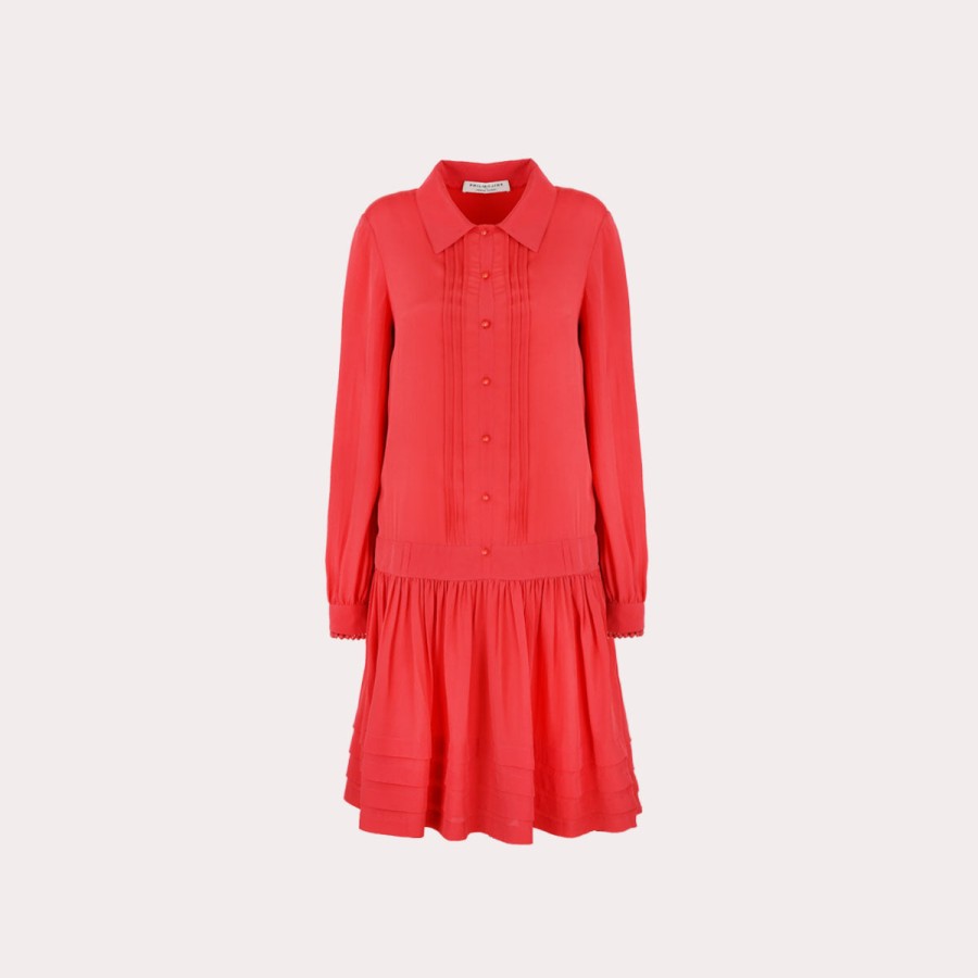 Clothing PHILOSOPHY DI L. SERAFINI | Philosophy Di L. Serafini-Long Sleeve Ruffled Dress