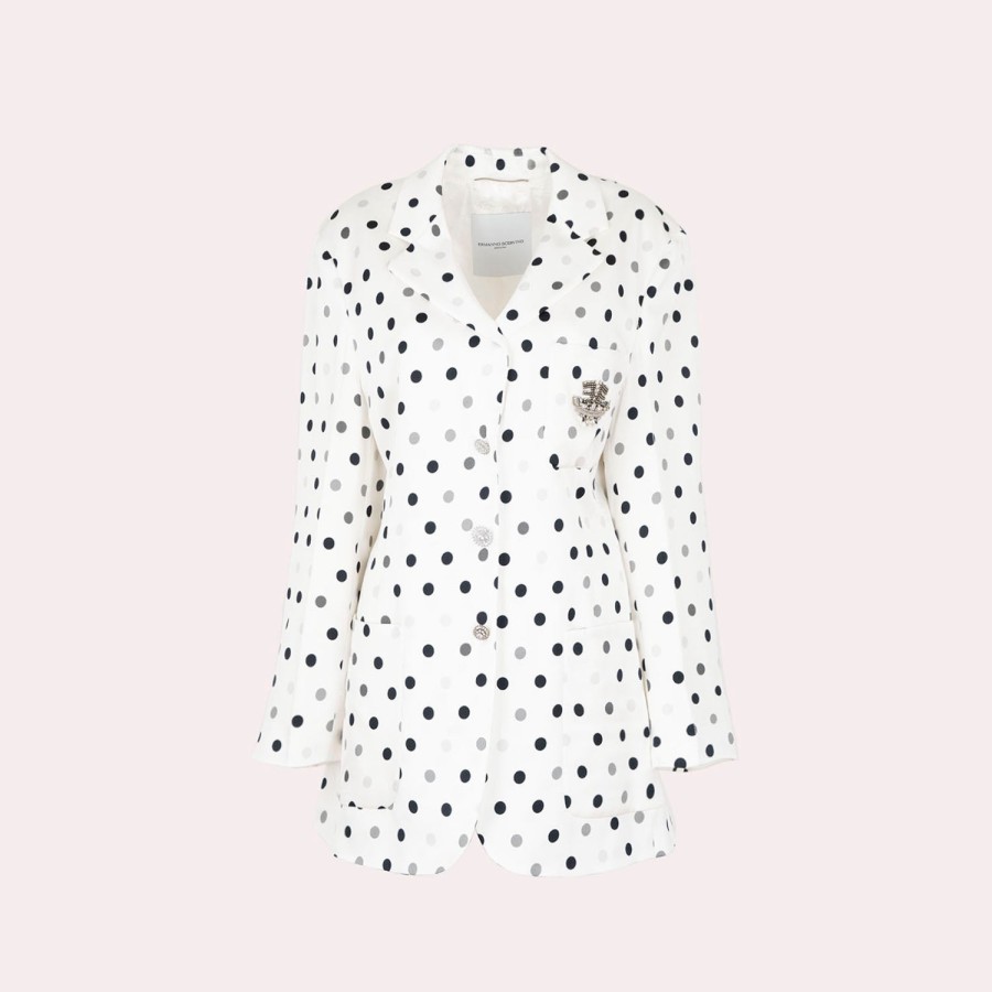 Clothing ERMANNO SCERVINO | Ermanno Scervino-Viscose Polka Dots Oversized Jacket