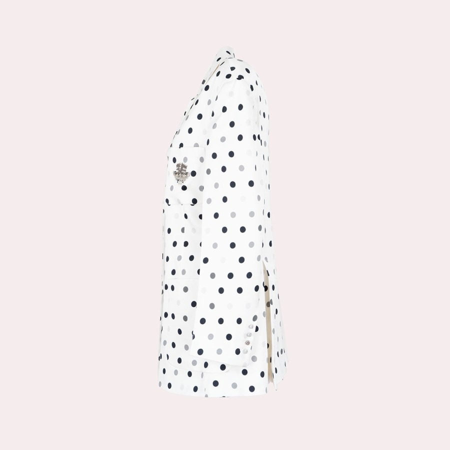 Clothing ERMANNO SCERVINO | Ermanno Scervino-Viscose Polka Dots Oversized Jacket