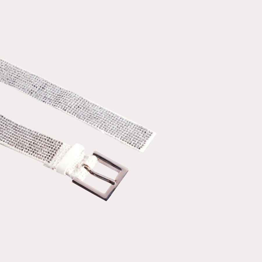 Accessories ERMANNO SCERVINO | Silver Crystal Accent Belt