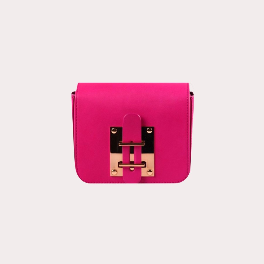 Bags SOPHIE HULME | Leather Cross Body Bag With Gold Clasp