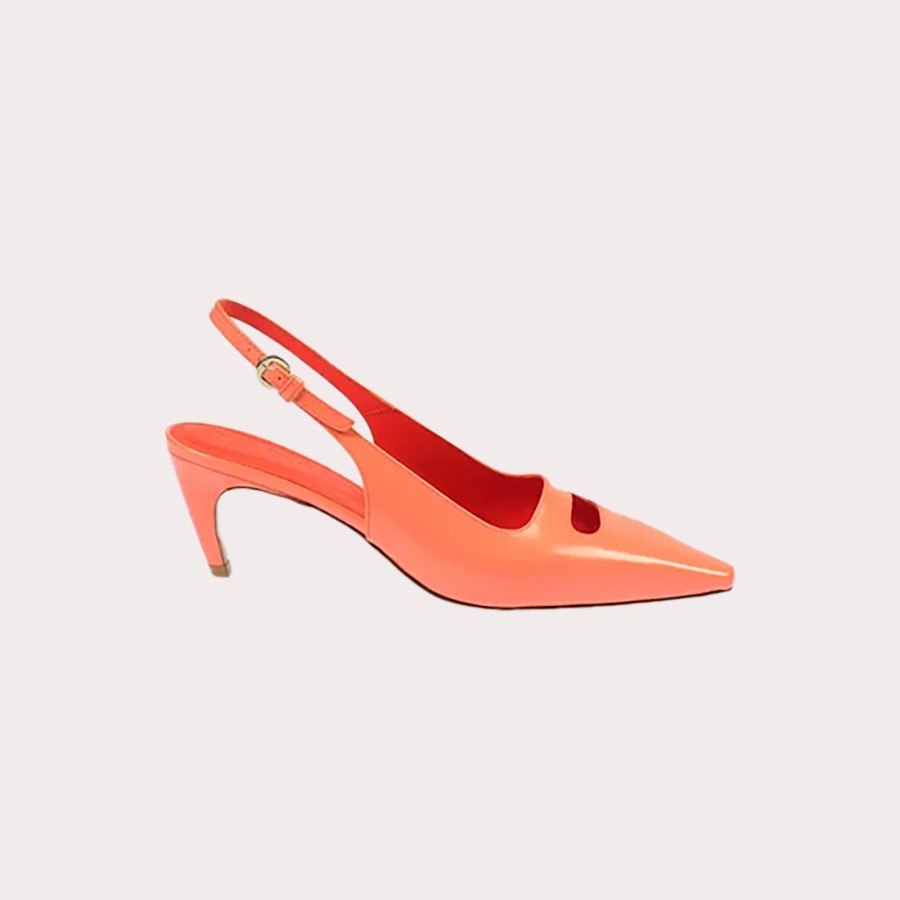 Shoes DRIES VAN NOTEN | Dries Van Noten-Leather Point-Toe Slingback Pumps