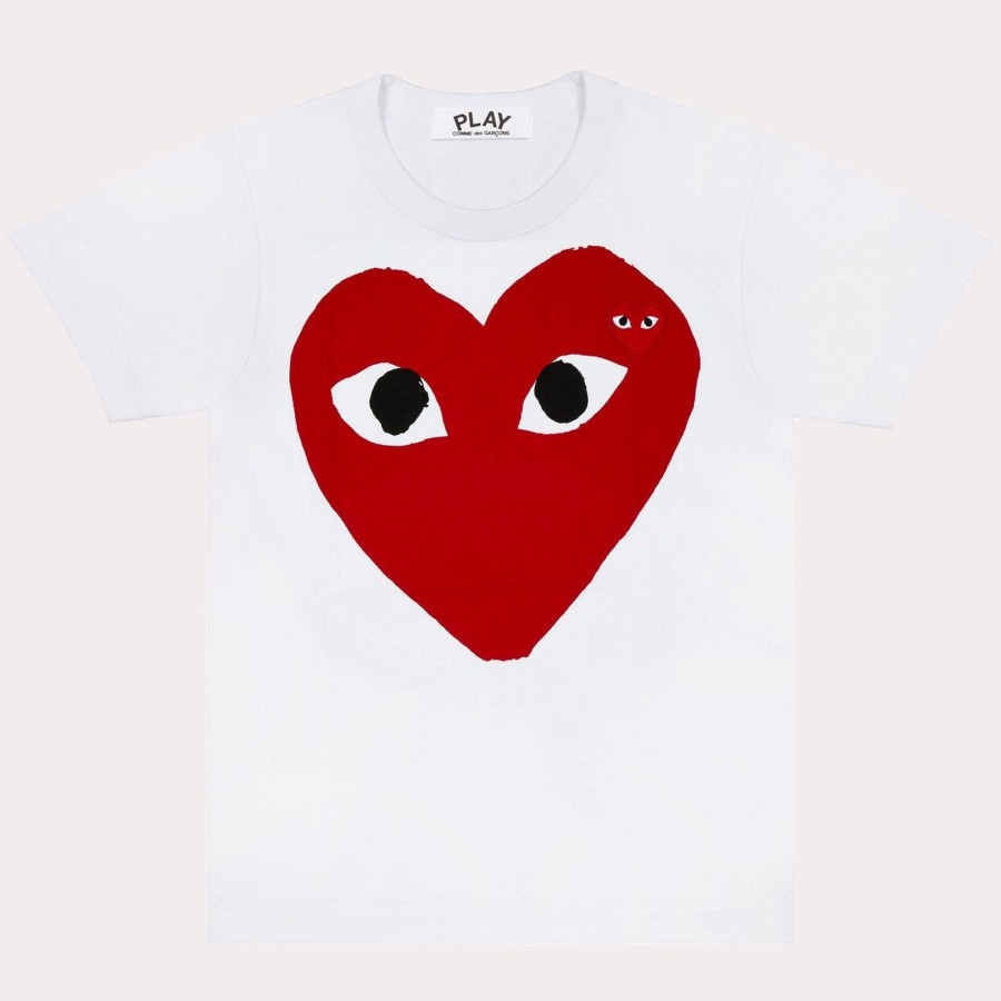 Clothing CDG PLAY | Cgd Play-Heart Cotton T-Shirt