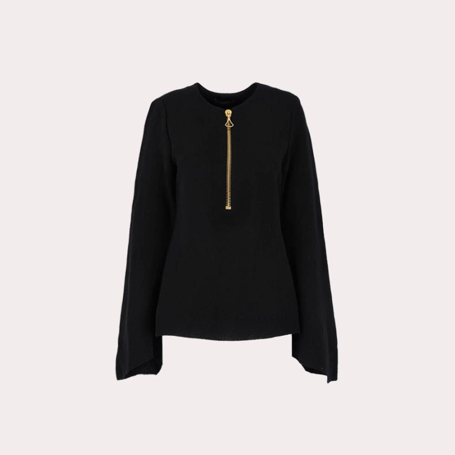 Clothing ELLERY | Ellery-Long Sleeve Top With Front Zipper