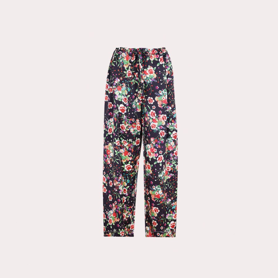 Clothing CDG-CDG | Cdg-Cdg-Silk Floral Trousers