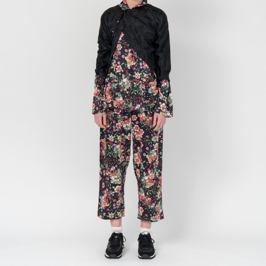 Clothing CDG-CDG | Cdg-Cdg-Silk Floral Trousers