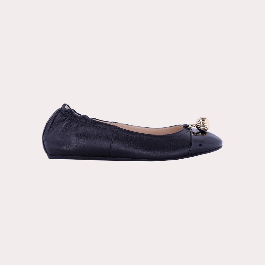 Shoes LANVIN | Lanvin-Nappa Leather Ballerinas With Arpege Embellishment