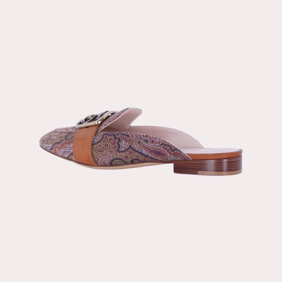 Shoes ETRO | Etro-Paisley Print Mules With Pegaso Buckle