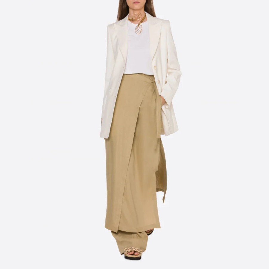 Clothing ALBERTA FERRETTI | Alberta Ferretti-Wrap Skirt In Linen And Viscose