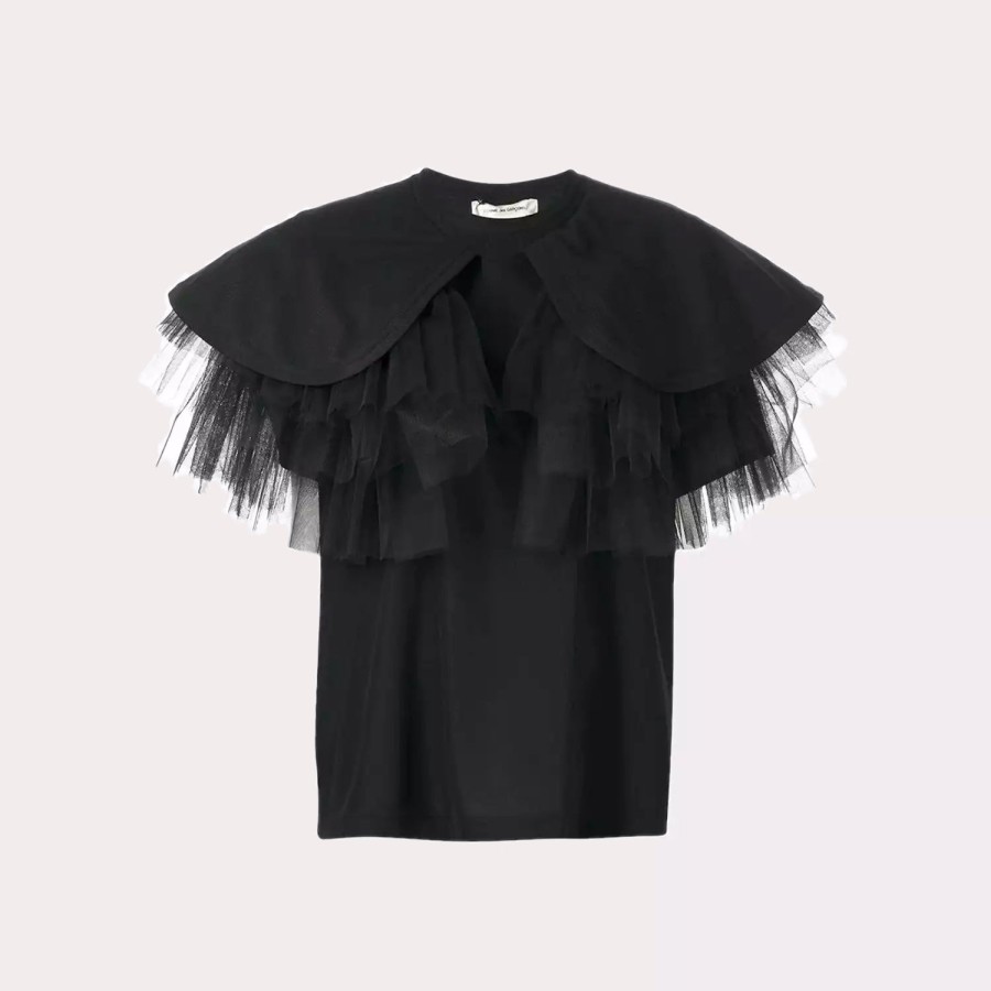 Clothing COMME DES GARCONS | Comme Des Garcons-Layered-Tulle Short-Sleeved T-Shirt