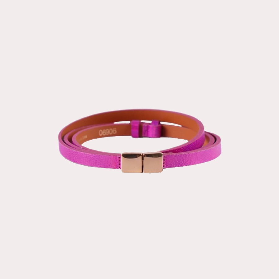 Accessories MAISON BOINET | Leather Belt With Gold Details