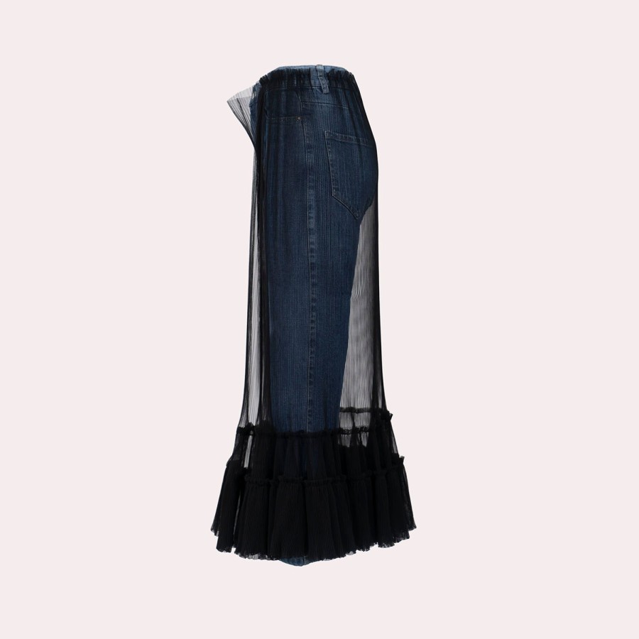 Clothing ACT N1 | Act N1-Jeans With Sheer Skirt