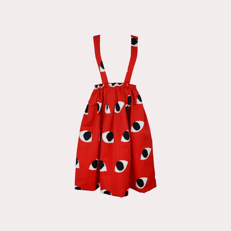 Clothing COMME DES GARCONS | Comme Des Garcons-Eyes-Motif Crossover Straps Skirt