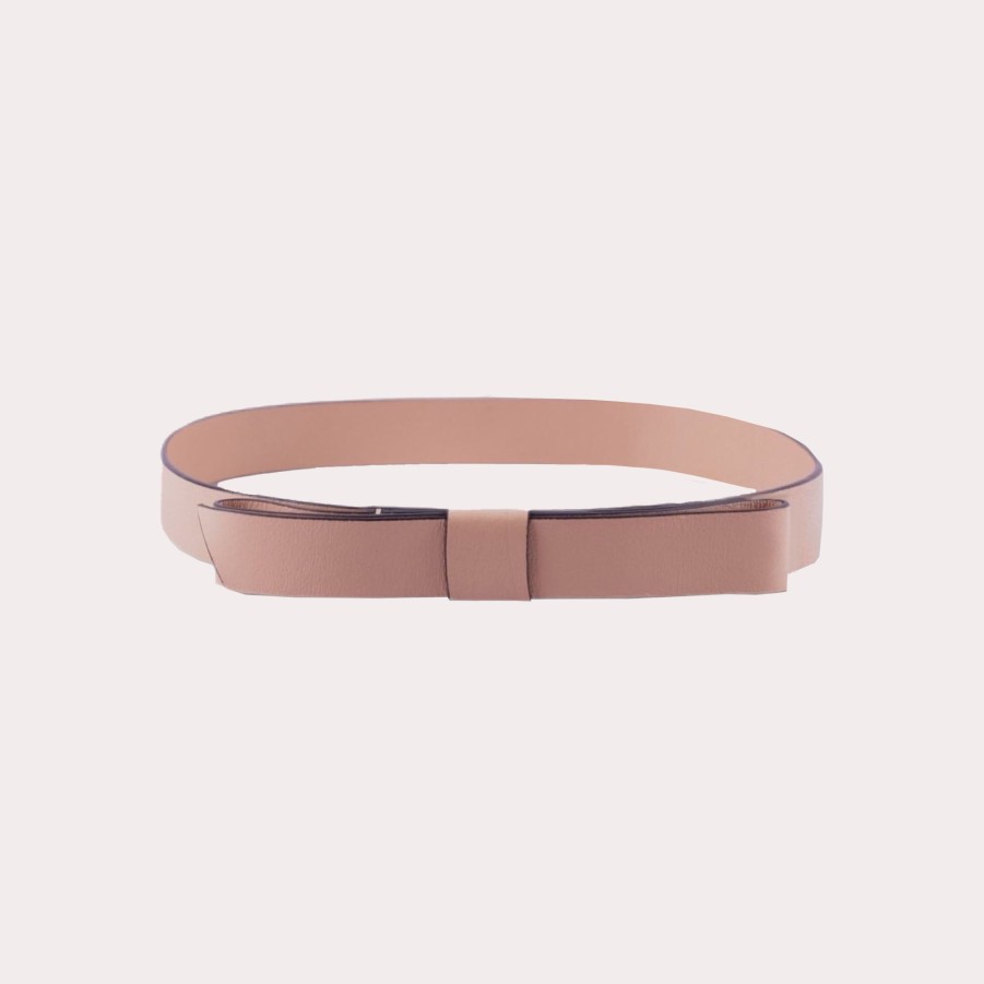 Accessories MARNI | Slim Leather Belt With Ribbon Detail