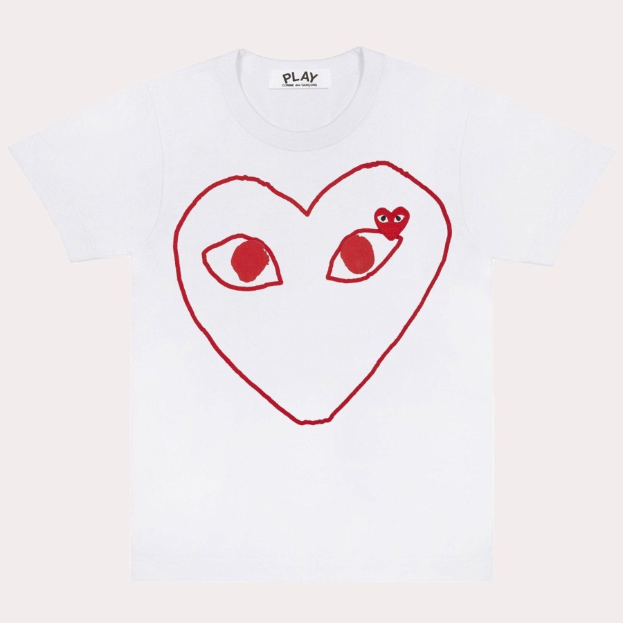 Clothing CDG PLAY | Cgd Play-Heart Cotton T-Shirt