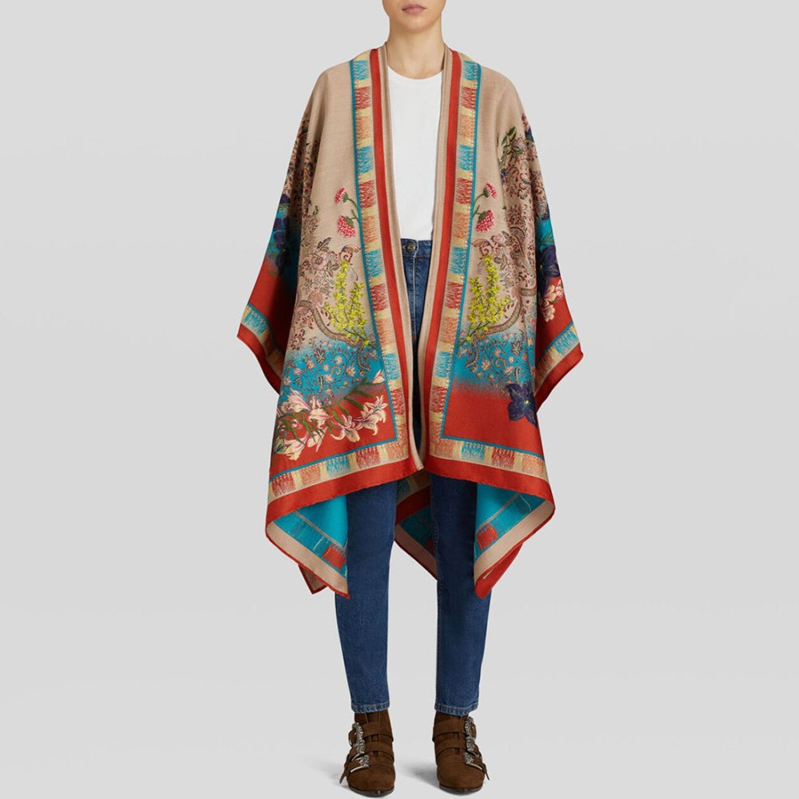 Clothing ETRO | Etro-Floral Jacquard Cape