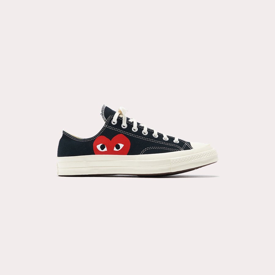 Mens PLAY COMME DES GARCONS | Comme Des Garcons Play X Converse-Heart-And-Eyes Low Top Chuck 70 Sneakers