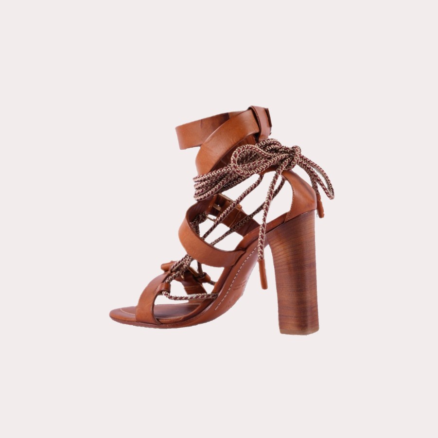 Shoes ETRO | Etro-Tan Rope-Trimmed Leather Sandals