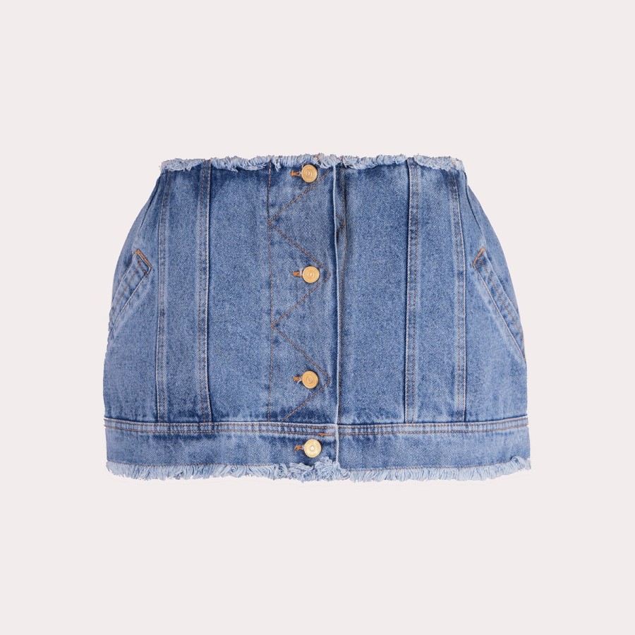 Clothing NATASHA ZINKO | Natasha Zinko-Denim Buttoned Skirt