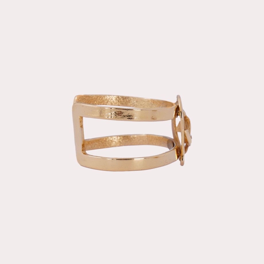 Vintage CHANEL | Chanel-Gold Plated Heart Bangle