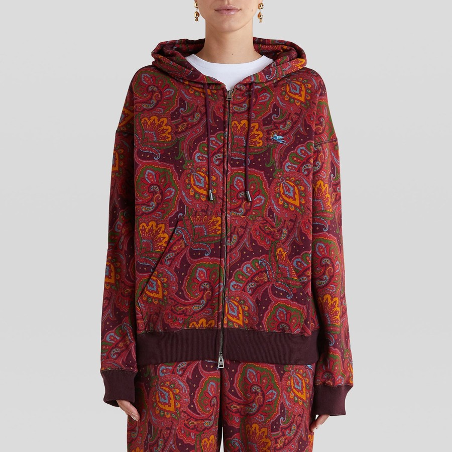 Clothing ETRO | Etro-Paisley-Print Cotton Hoodie