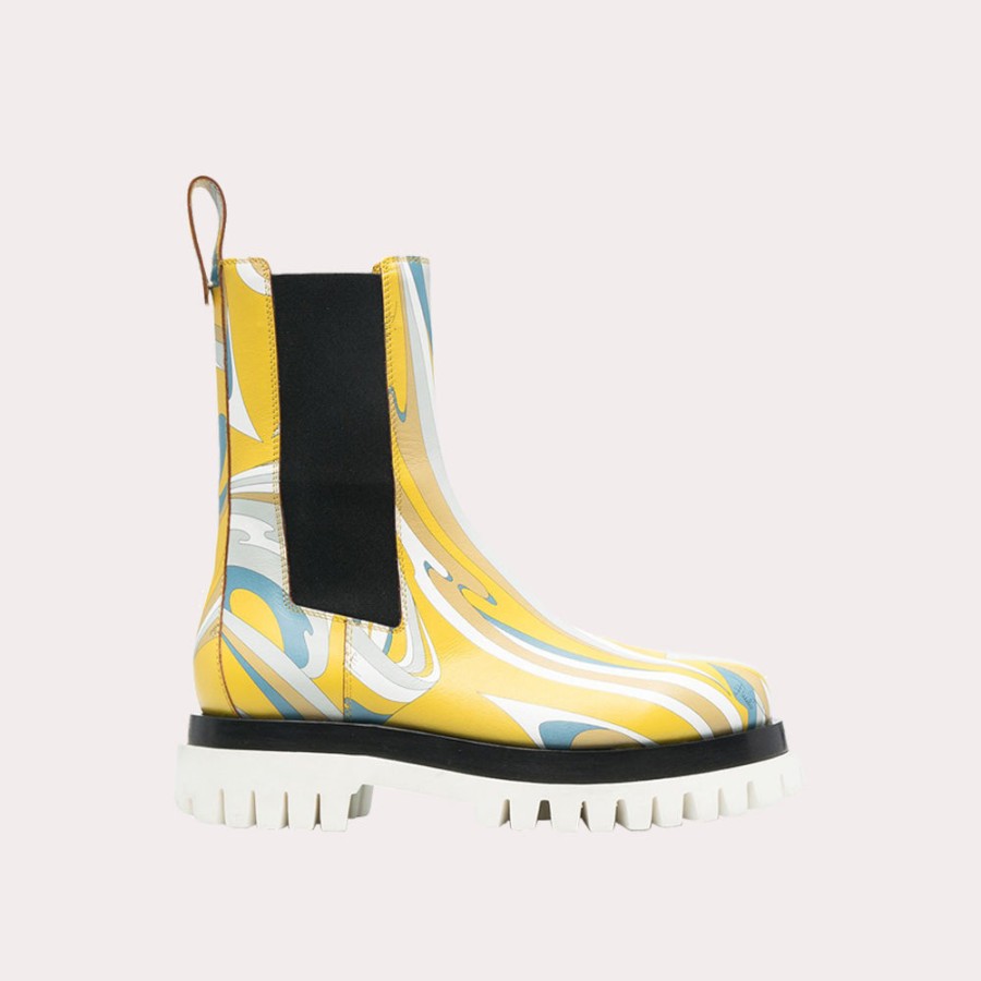 Shoes EMILIO PUCCI | Emilio Pucci -Vortici Print Ankle Boots