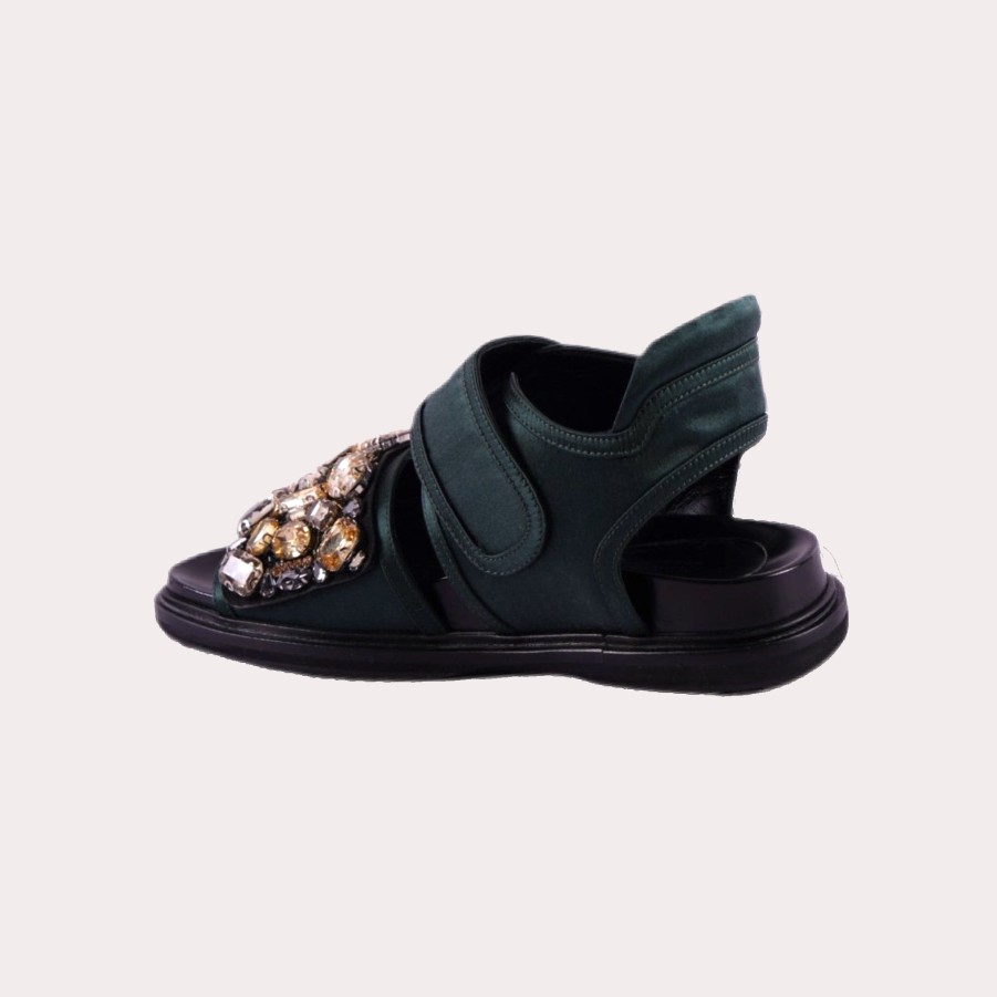 Shoes MARNI | Marni-Green Embellished Sandals