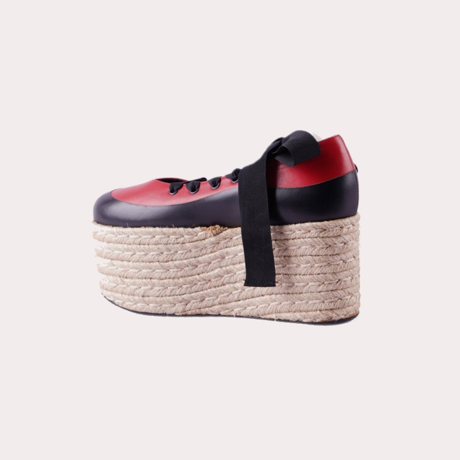 Shoes MARNI | Marni- Leather Espadrille Flatform Loafers