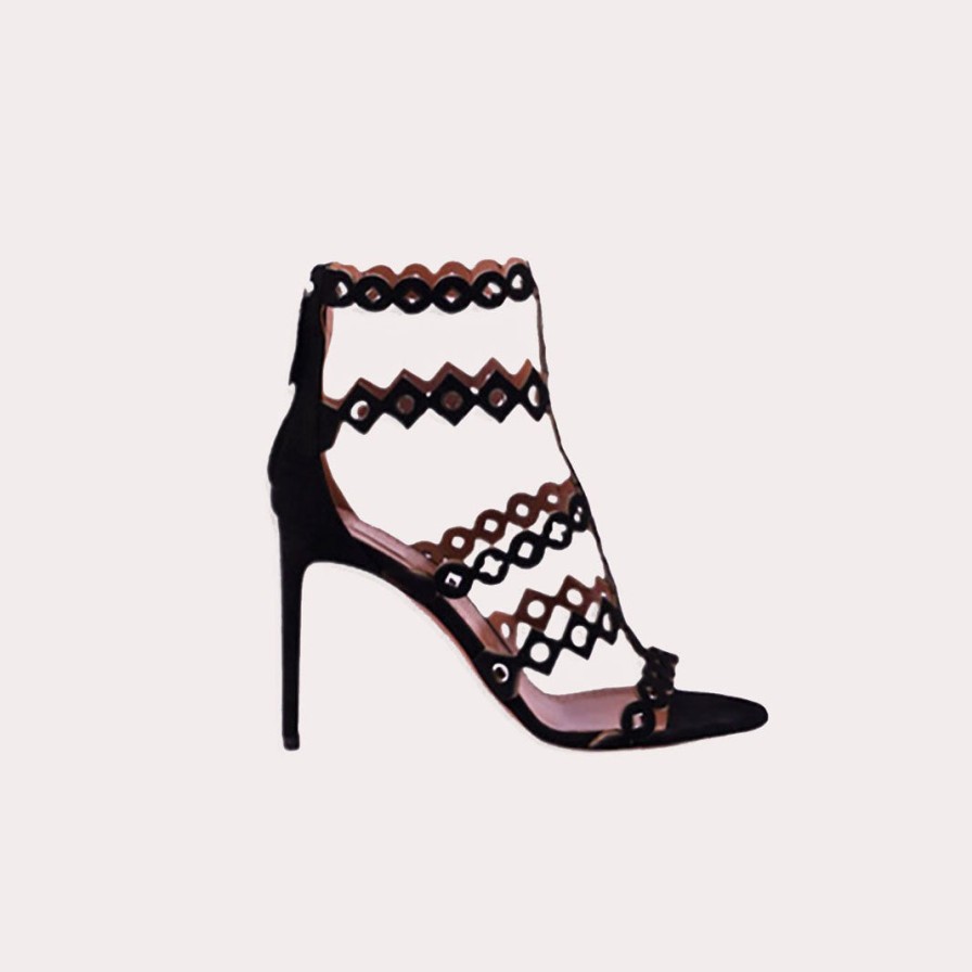 Shoes ALAIA | Alaia-Laser-Cut Suede Sandals