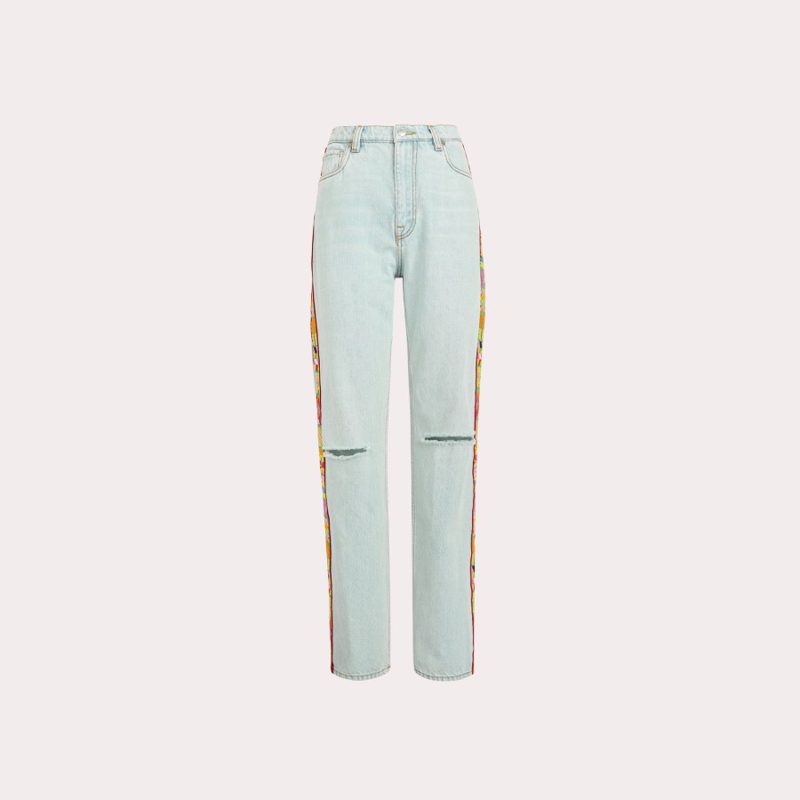 Clothing ETRO | Etro-Ribbon Side-Tape Wide-Leg Jeans