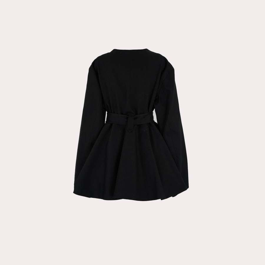 Clothing ELLERY | Ellery-Eyelet Detail Belted Jacket