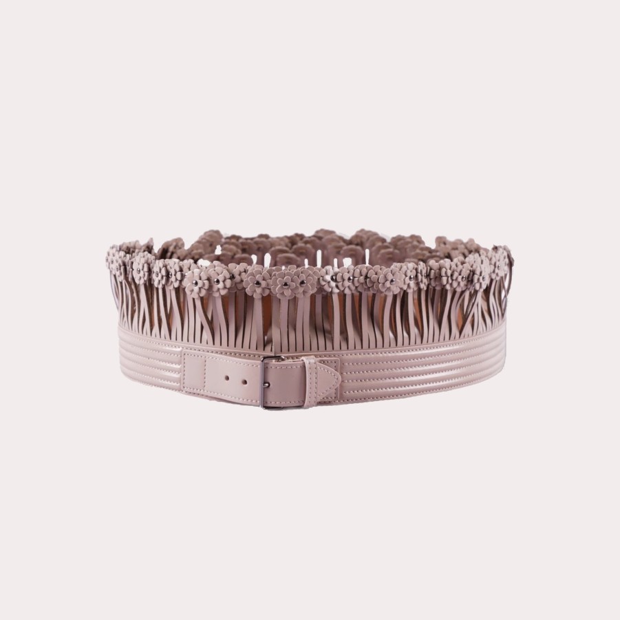 Accessories ALAIA | Laser-Cut Textured Leather Waist Belt