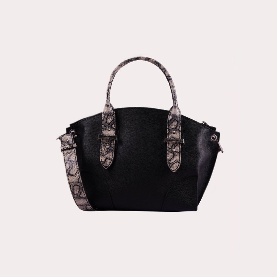 Bags ALEXANDER MCQUEEN | Leather Handbag With Snakeskin Detailing