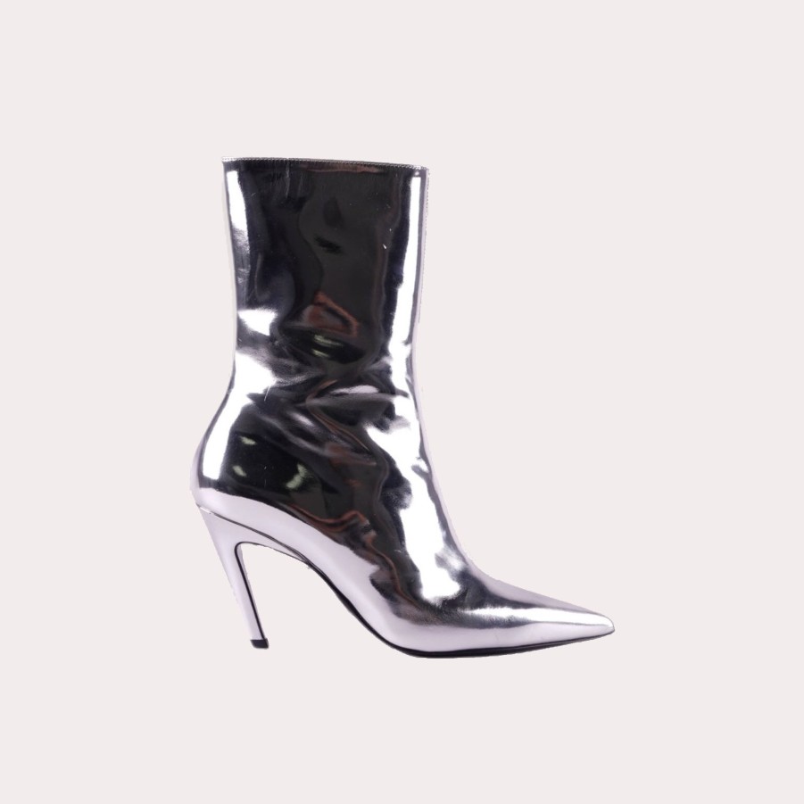 Shoes BALENCIAGA | Balenciaga-Silver Pointed Boots