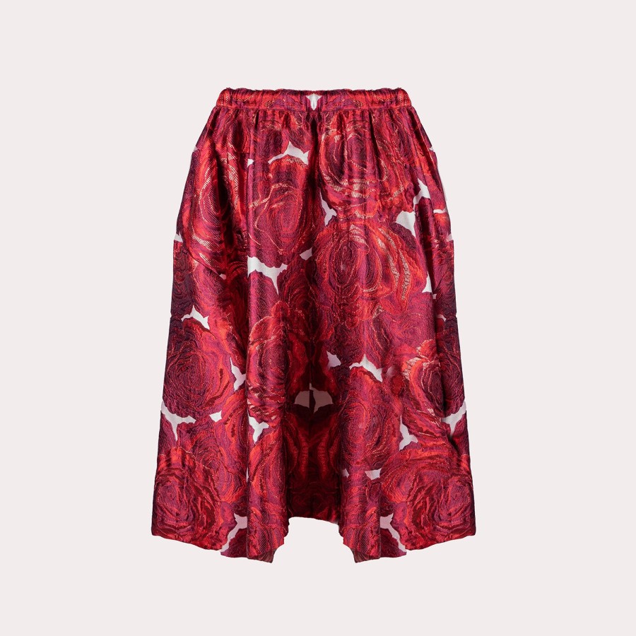 Clothing COMME DES GARCONS | Comme Des Garcons-Ruffle Printed Skirt