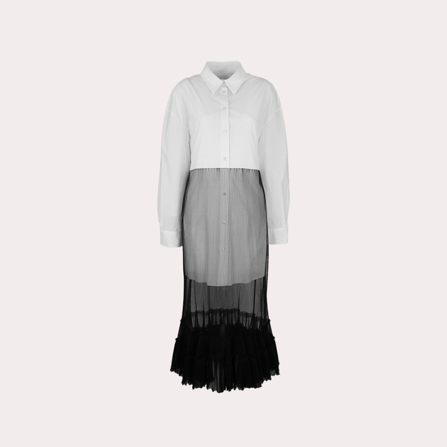 Clothing ACT N1 | Act N1-Plisse Shirt Dress