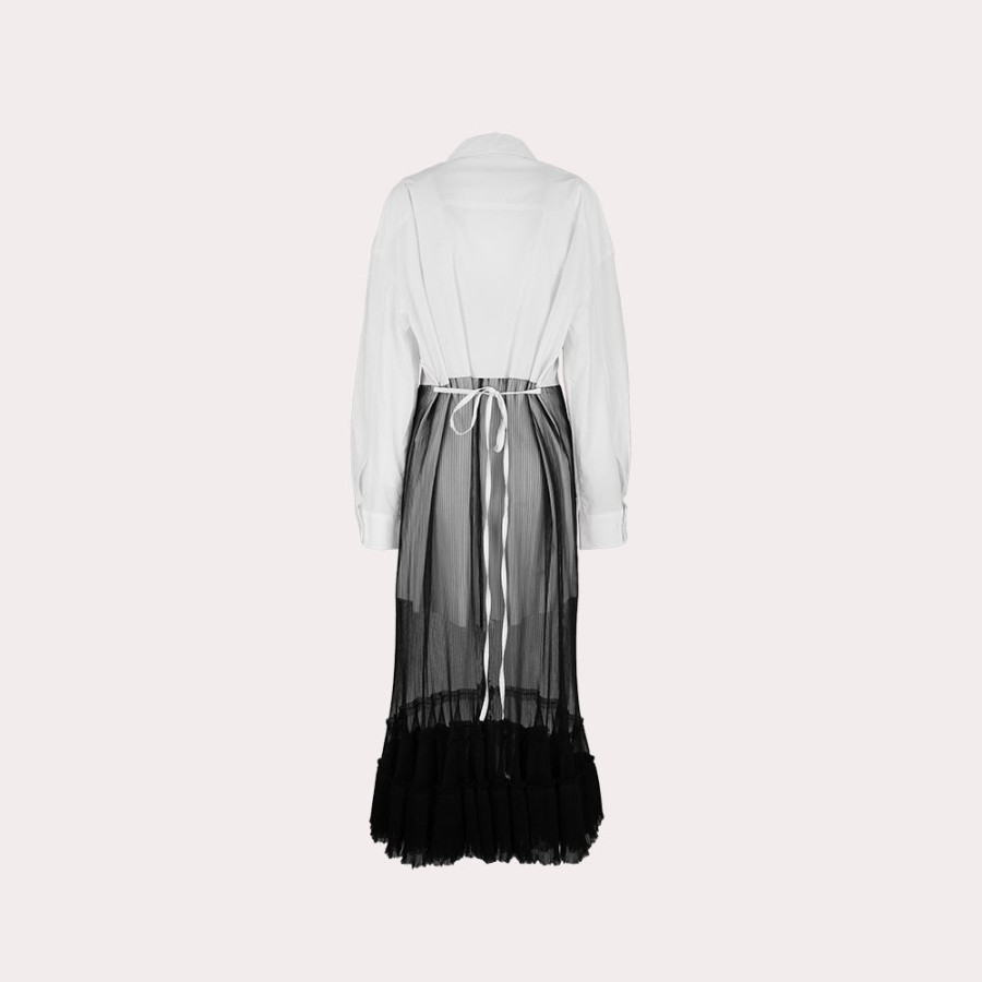 Clothing ACT N1 | Act N1-Plisse Shirt Dress