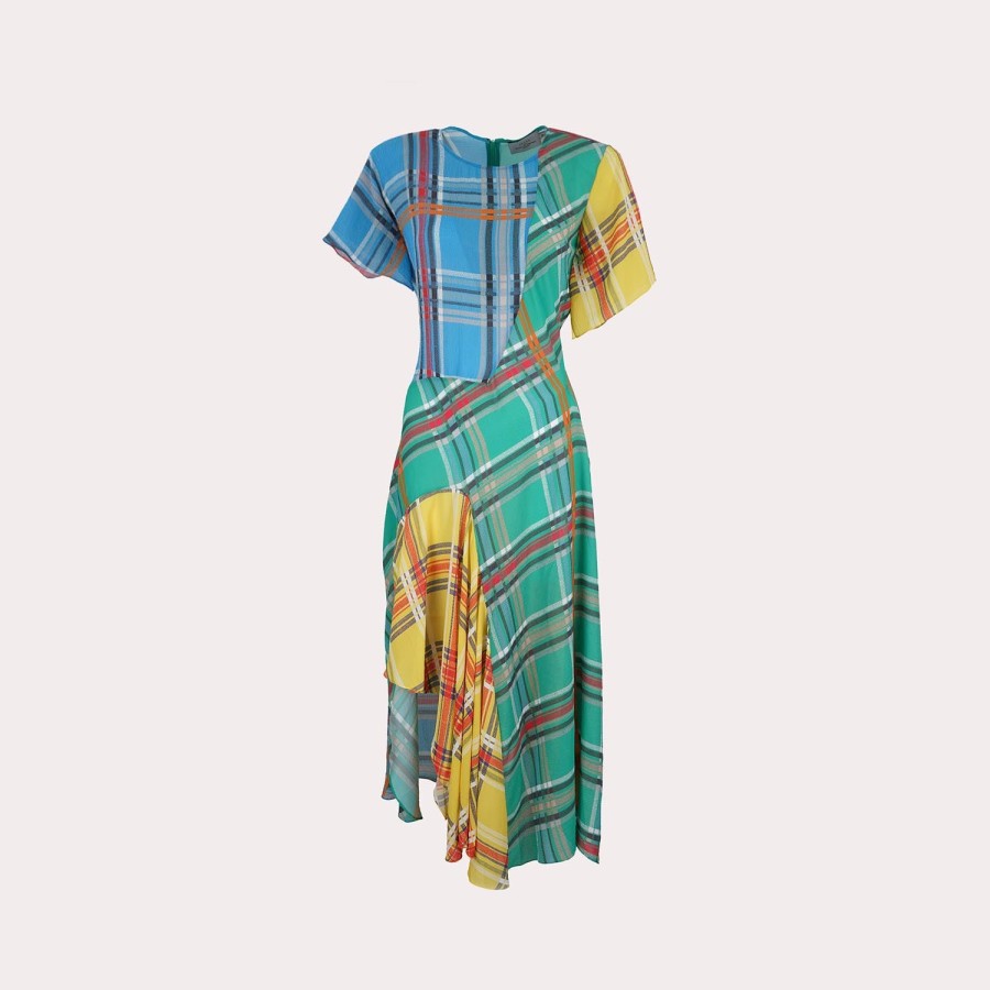 Clothing PREEN | Preen-Midi Patchwork Dress