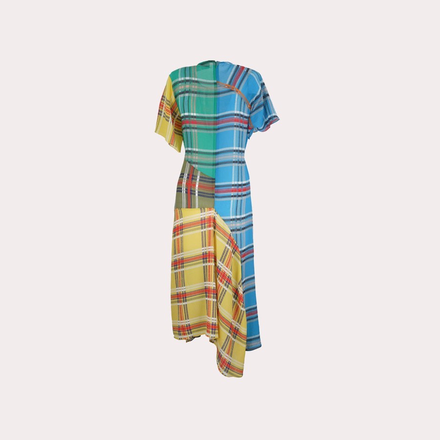 Clothing PREEN | Preen-Midi Patchwork Dress