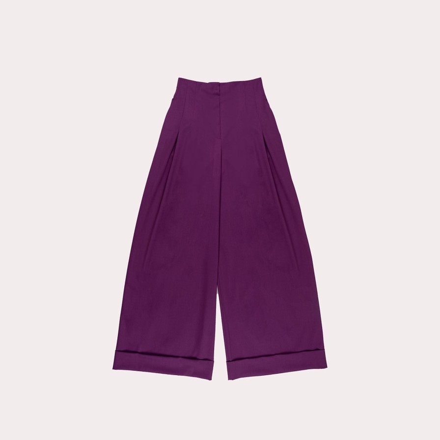 Clothing ALBERTA FERRETTI | Alberta Ferretti-Cropped Flowy High Waisted Pants