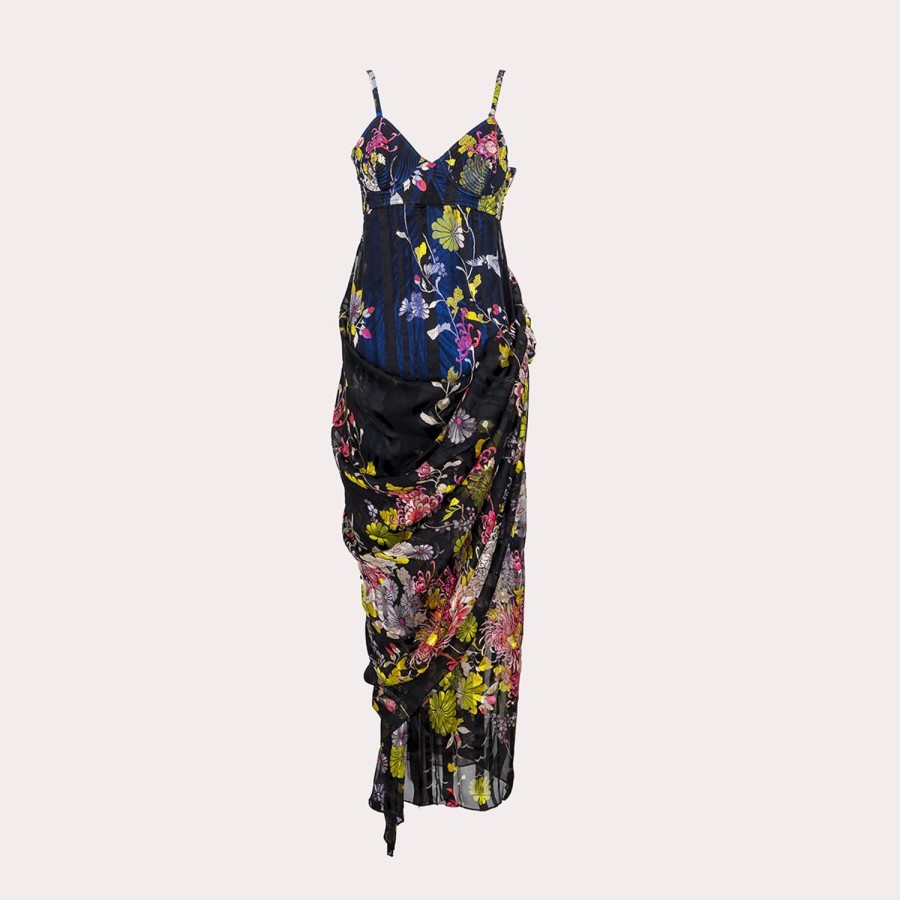 Clothing JEAN PAUL GAULTIER | Jean Paul Gaultier-Silk Floral Dress