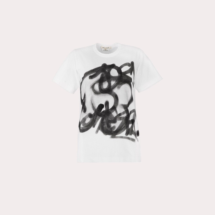 Clothing COMME DES GARCONS | Comme Des Garcons-Graphic Cotton T-Shirt