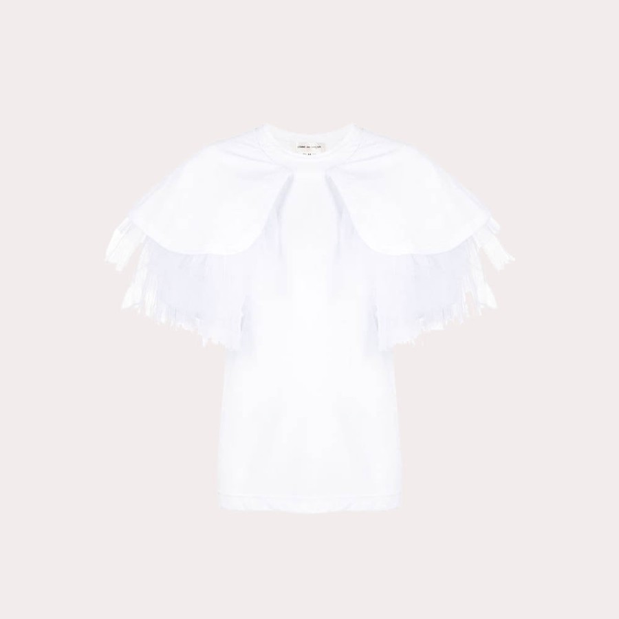 Clothing COMME DES GARCONS | Comme Des Garcons-Layered-Tulle Short-Sleeved T-Shirt