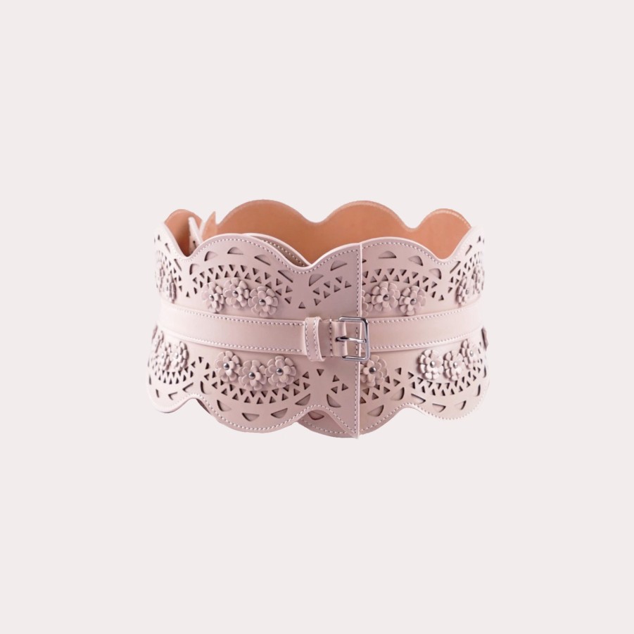 Accessories ALAIA | Laser-Cut Textured Leather Waist Belt