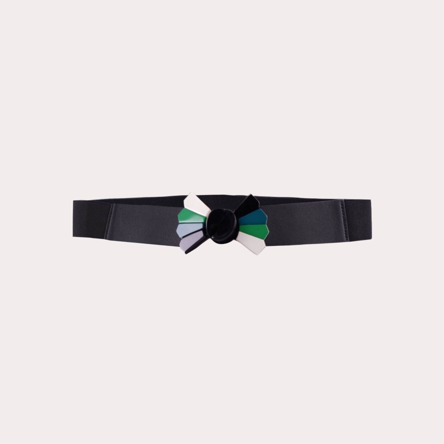 Accessories MARNI | Floral Buckle Slim Belt