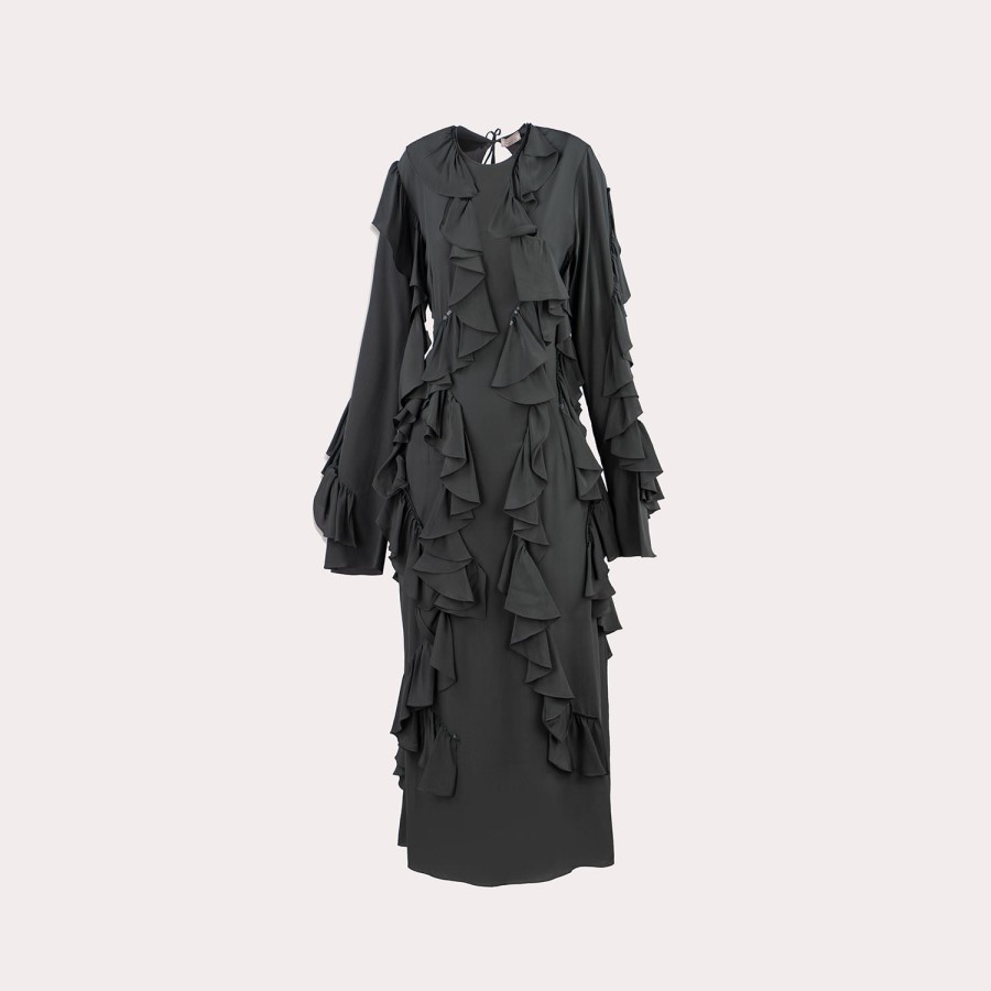 Clothing NINA RICCI | Nina Ricci-Ruffled Long Sleeve Dress