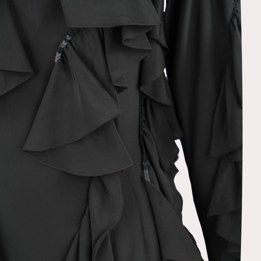 Clothing NINA RICCI | Nina Ricci-Ruffled Long Sleeve Dress