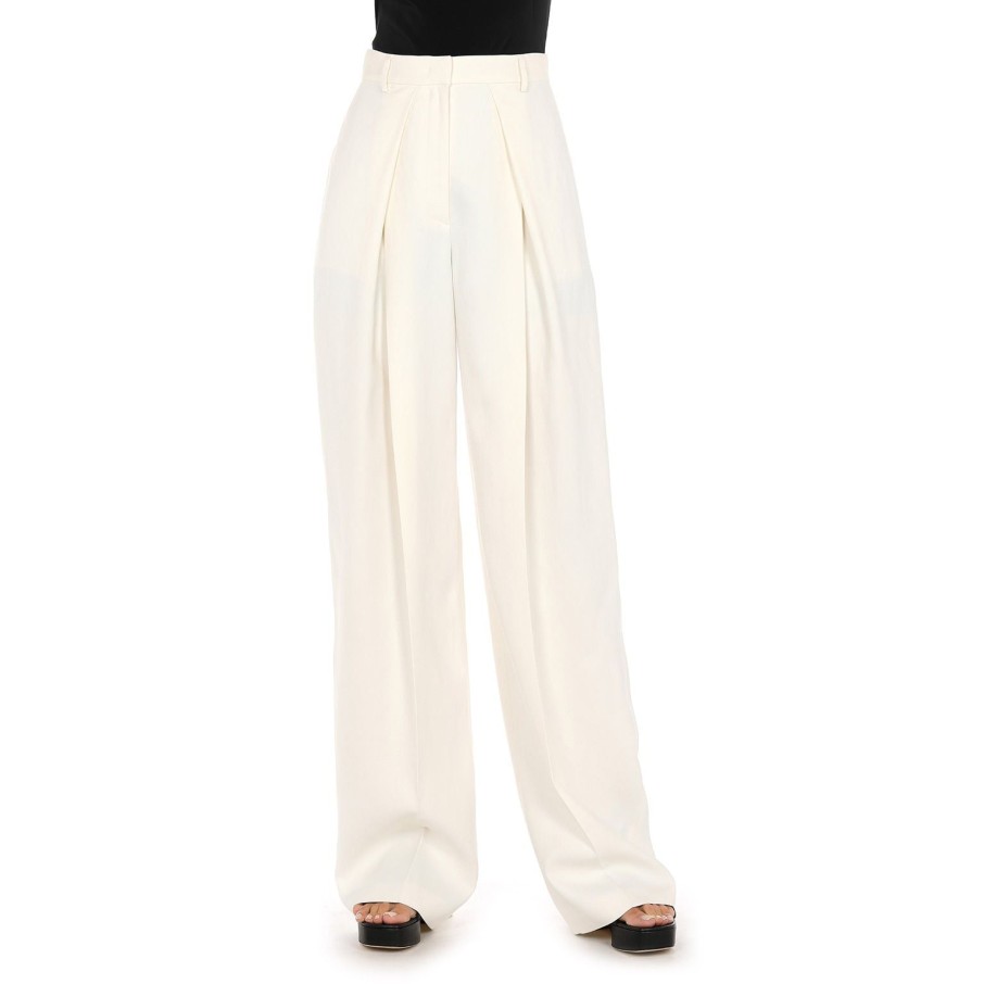 Clothing ALBERTA FERRETTI | Alberta Ferretti-Trousers In Linen And Viscose