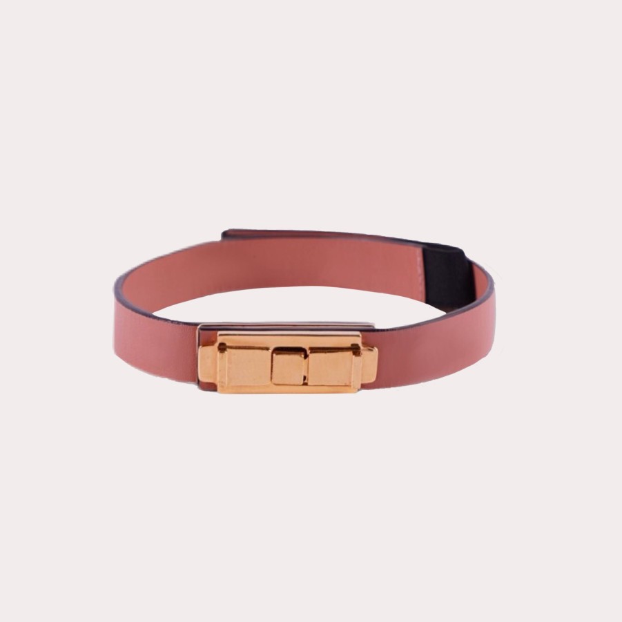 Accessories MARNI | Slim Leather Belt With Gold Details