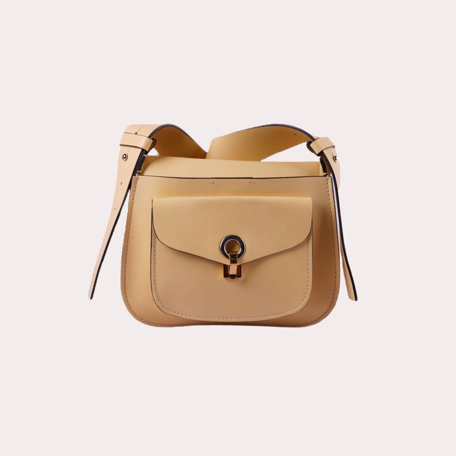 Bags MARNI | Leather Cross Body Bag With Front Pocket